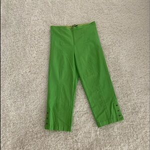 Bright green capris size 8